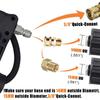 Telescoping Pressure Washer Wand 2 Hose Adapters 5 Sections 5 Different Nozzles Sturdy Telescopic Spray Wand 6.33m for Drains