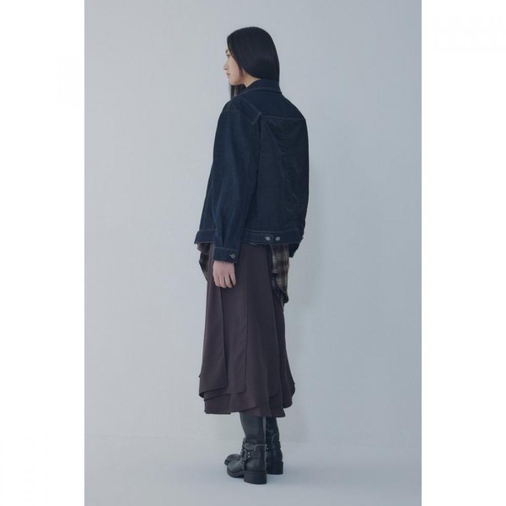 Voice Of Voices Woven Mix Washed Denim Jacket 7156310004