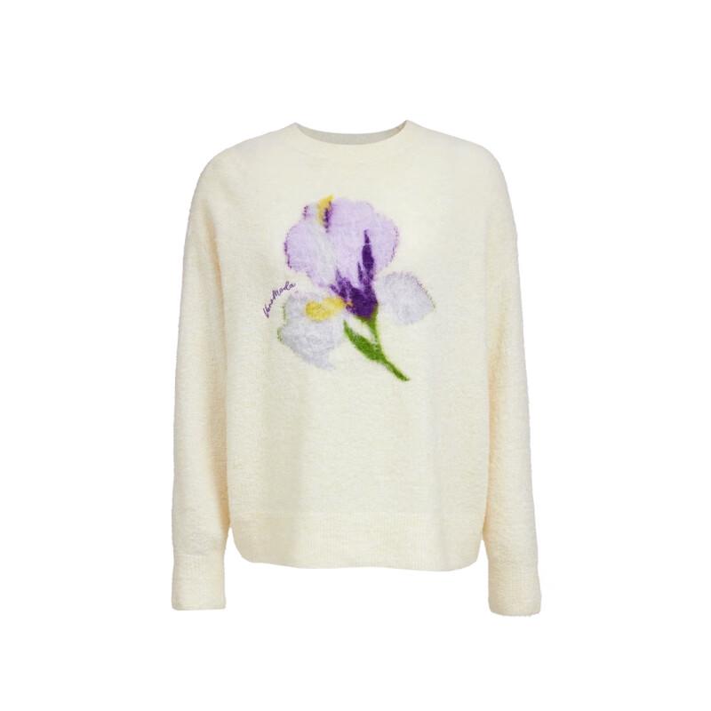 Veromoda Women's 2025 A/W Floral Drop-Shoulder Knit Sweater 325413017