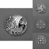 Pendentif Bouclier Viking Nordique avec Design en Alliage Antique Broche Vintage Pour Cadeaux de Voyage