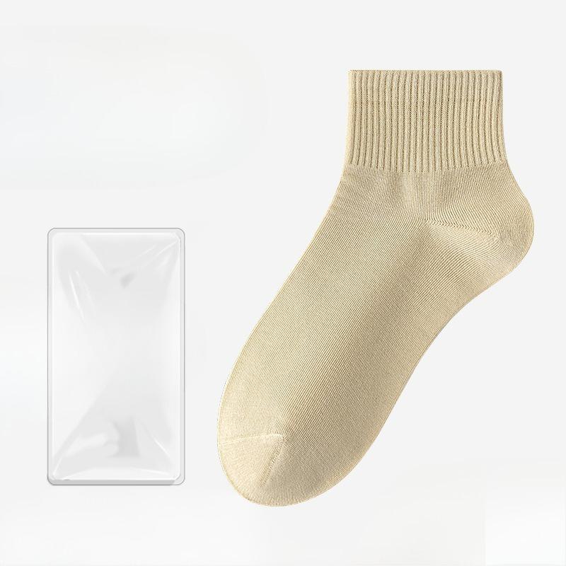 Female Spring and Autumn Pure Cotton Deodorant Sweat Absorbing Breathable Boneless Non Slip Anti Pilling Tube Socks