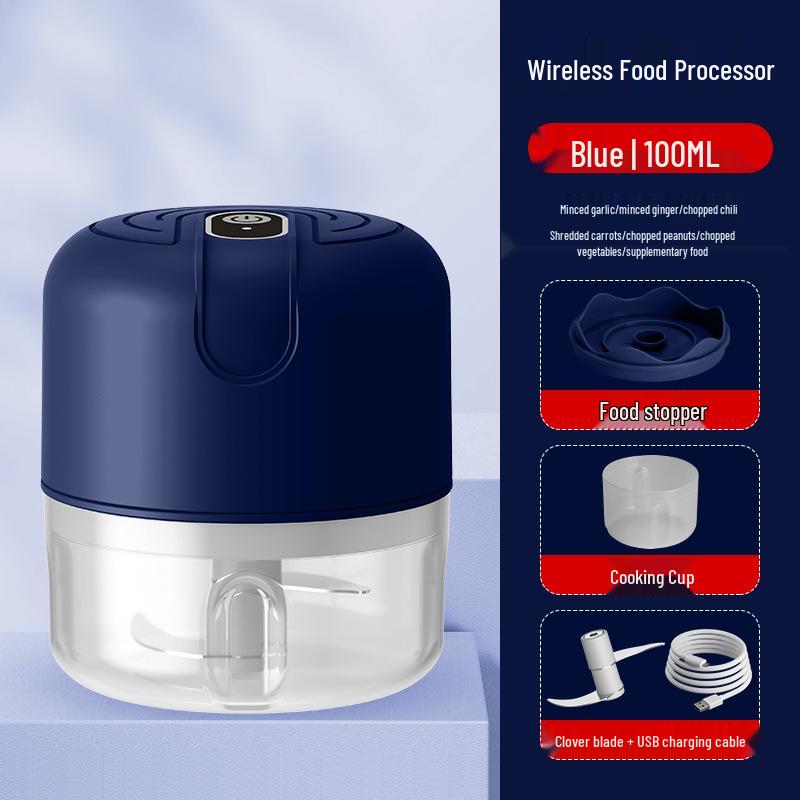 Automatic Wireless Garlic Masher and Mini Food Processor for Kitchen