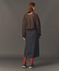 Awi Wool Blend Tucked Skirt_D Navy_Charcoal