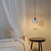 Nordic led g9 bola de vidro jantar luminária cinza/âmbar cabeceira quarto balcão barra corredor café decoração luzes penduradas com lâmpada