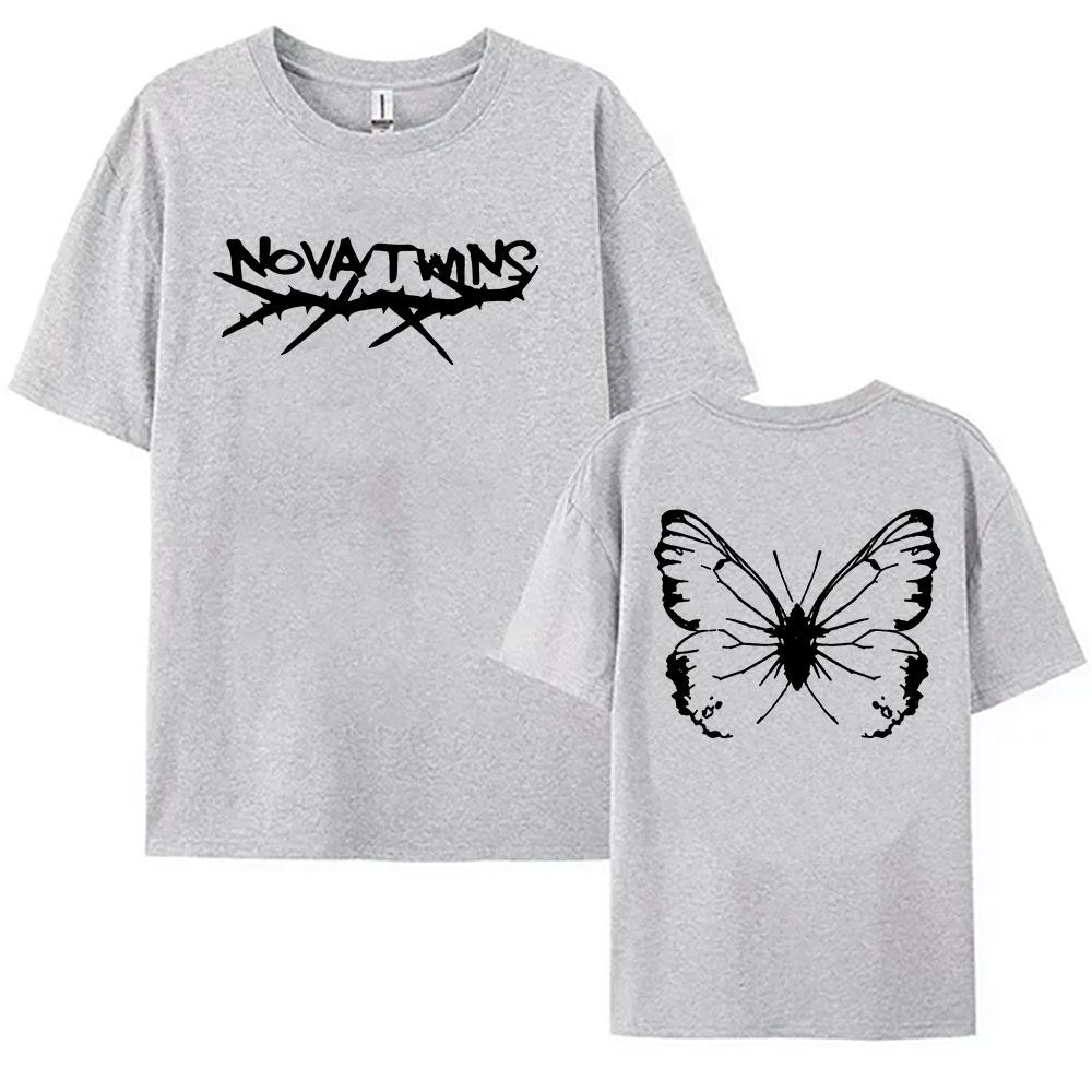 Nova Twins Music Group Print T-Shirt Baumwolle Kurzarm Damen T-Shirts Unisex Streetwear Grafikdruck T-Shirt Damen Kleidung