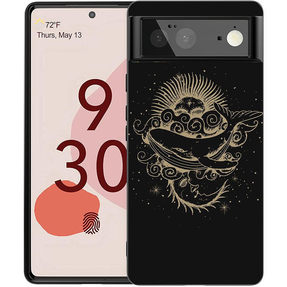 Suns Moons Clouds Astrological Phone Case Cover for Google Pixel 8 7 6 7A 6A Pro 5G Shockproof Silicone 9 Pro XL 8 Pro 5G Shell