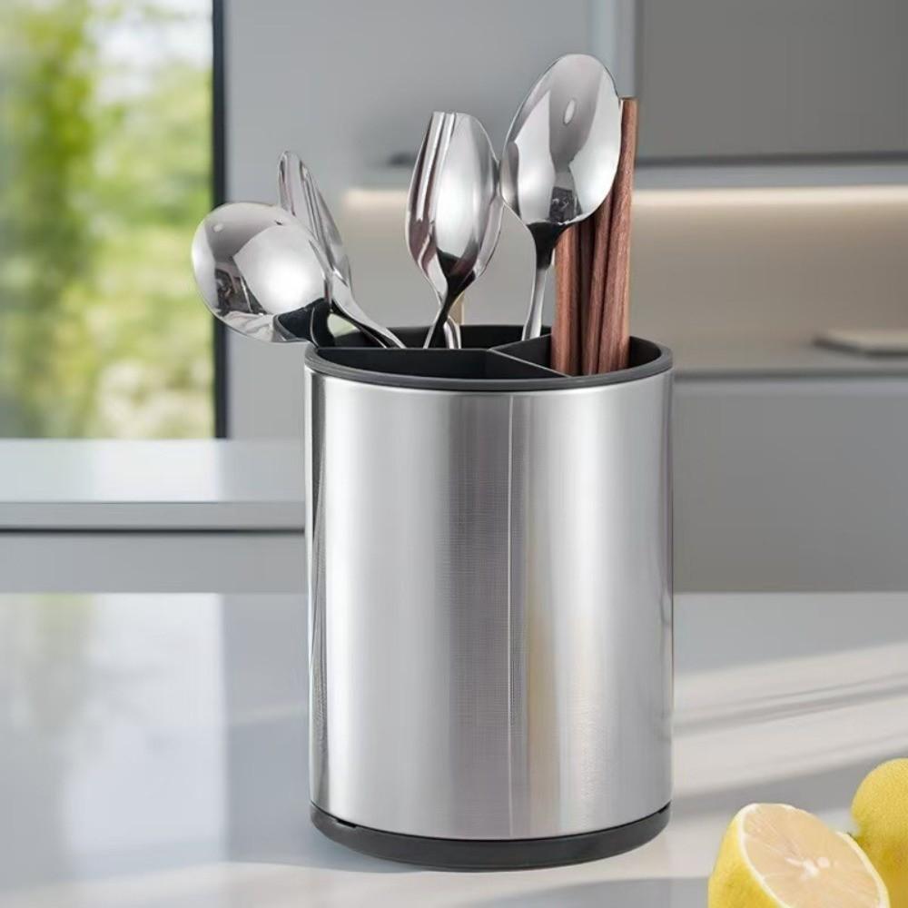Large Capacity Kitchen Utensil Holder Stainless Steel Anti-rust Soap Liquid Storage Rack Filterable Water Removable