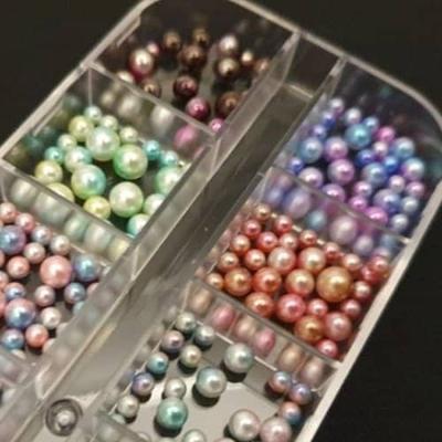 Nail Material Pearl Parts Resin Art Mixed Pearl 12 Kinds Large Capacity