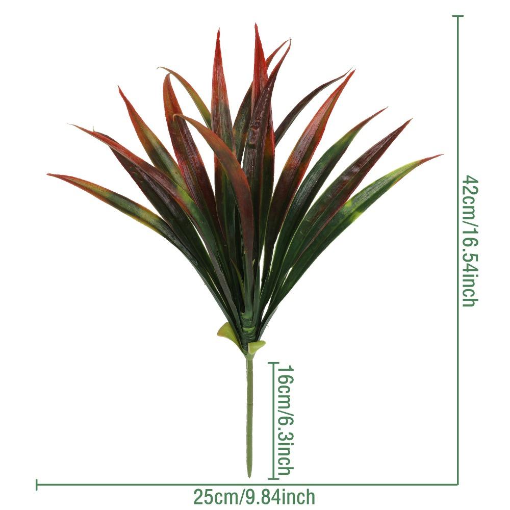 Realistic 42cm Artificial Orchid Leaves Simulation Plastic Faux Plants DIY Green Artificial Gladiolus Garden Decor