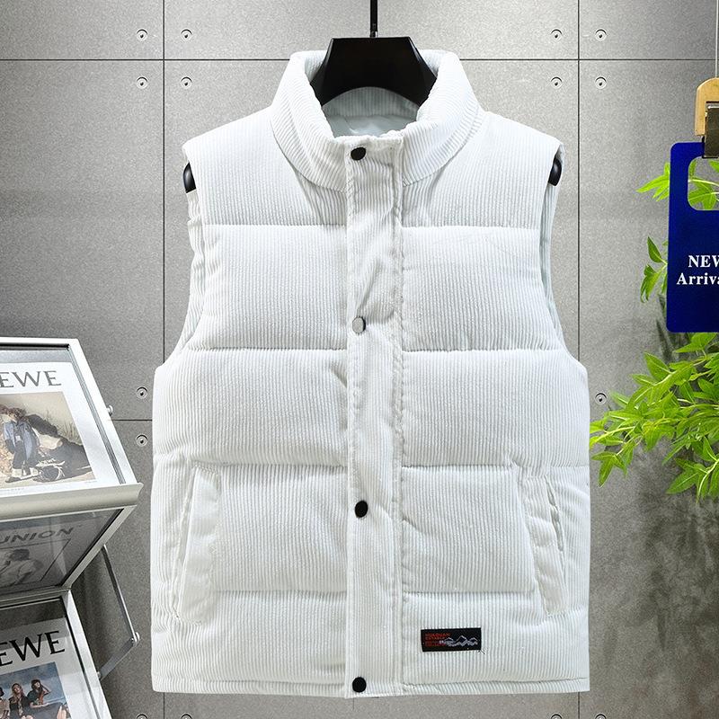Corduroy Men's Vest Down Cotton Undershirt Fall And Winter Men's Thickened Cotton Couple Jacket Cotton Clothing