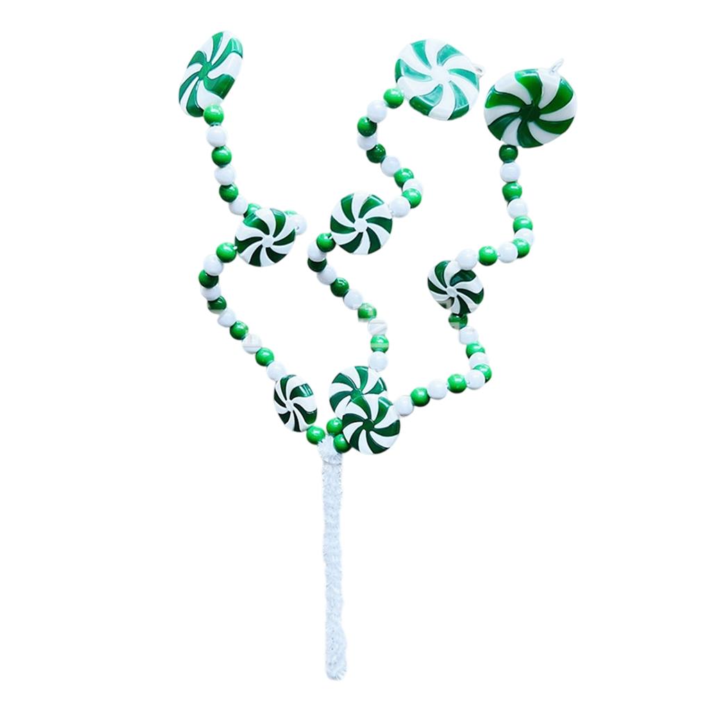 Christmas Tree Top Decoration Shatterproof Artificial Candy Branch Stem for Vase Arrangement Holiday Decoration