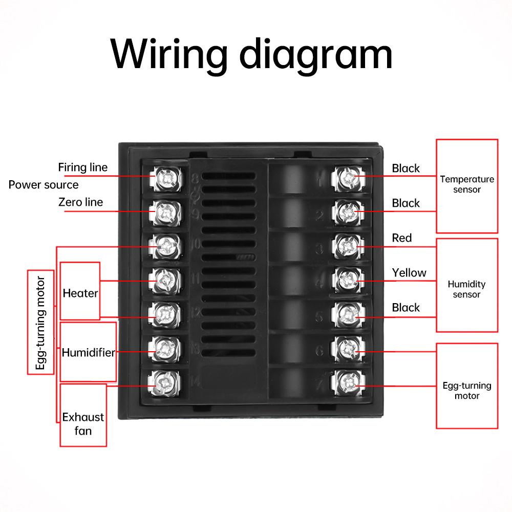 30~39.5℃ HT-12 Temperature Controller Thermostat LCD Display Temperature and Humidity Controller Smart Incubator 0~99%RH