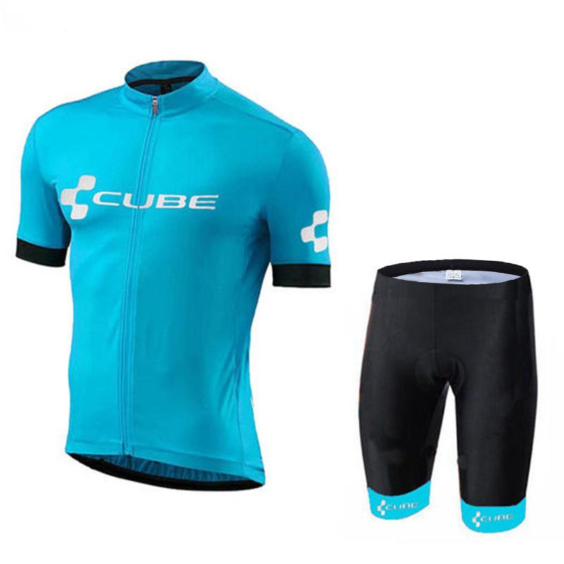 Team Club Short Sleeve Cycling Suit Roller Skating Suit Road Cycling Equipment CUBE