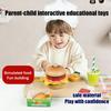 1 Set Learning Educational Montessori Toy Children Pretend Play Wooden Hamburger Sandwich Kit Kids Kitchen Toys