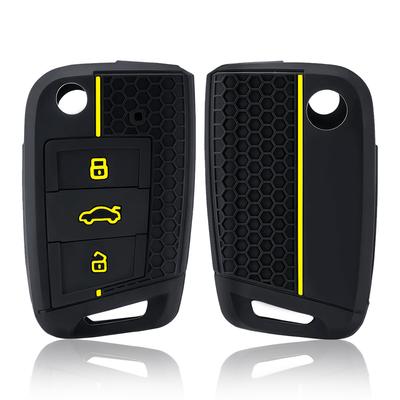 Key Case Cover For VW Golf 7 GTI POLO T-Cross T-Roc Touran Tiguan Skoda Octavia Rapid Kodiaq Fabia Seat Ibiza Leon Ateca Arona