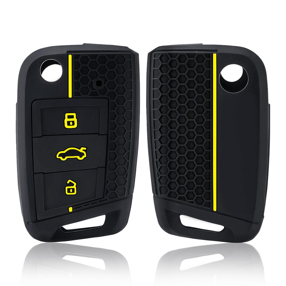 For VW Golf 7 GTI POLO T-Cross Touran Tiguan Skoda Octavia Rapid Kodiaq Fabia Seat Ibiza Leon Car Key Case Cover Remote Fob