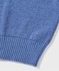 NONBLANK Raglan Half Sleeve Collar Crop Knit_Melange Blue