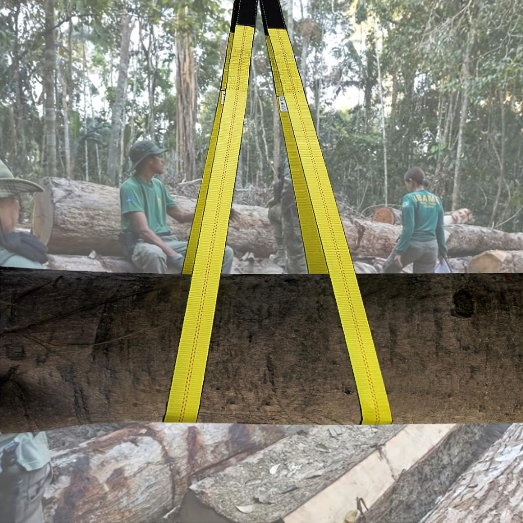 10 Feet Lift Sling Straps,Heavy Duty Flat Eye Lift Sling 15000 Lbs Capacity Lifting Straps Nylon Tree Saver Recovery Strap Winch