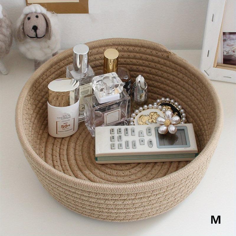 Round Desktop Storage Baskets Jewelry Key Remote Control Organizer Dormitory Bedroom Desk Toy Cosmetic Book Pen Boxes