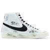 Nike Blazer Thermal Slip Resistant And Abrasion Resistant High top Skateboard Shoes Unisex Black White BQ6806-100(Team256-)