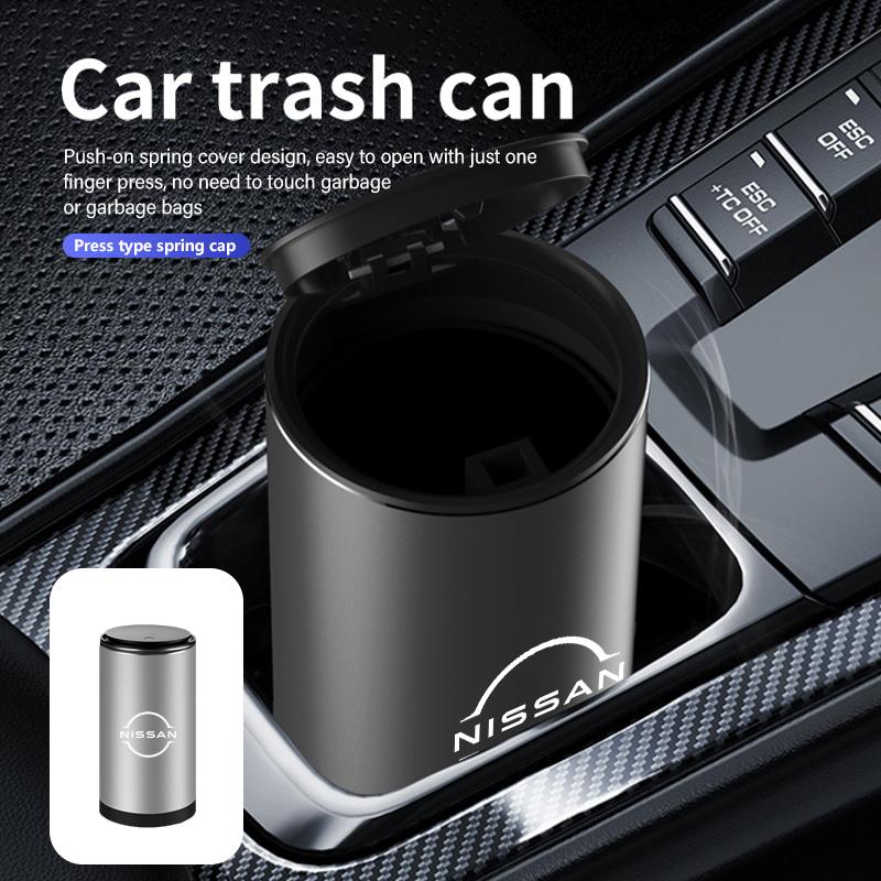 CIZQOI1 Car Trash Can Storage Garbage Box Dust Case Holder Waste Bag For Nissan J11 J10 Teana J31 Maxima Juke Cube Murano Skyline
