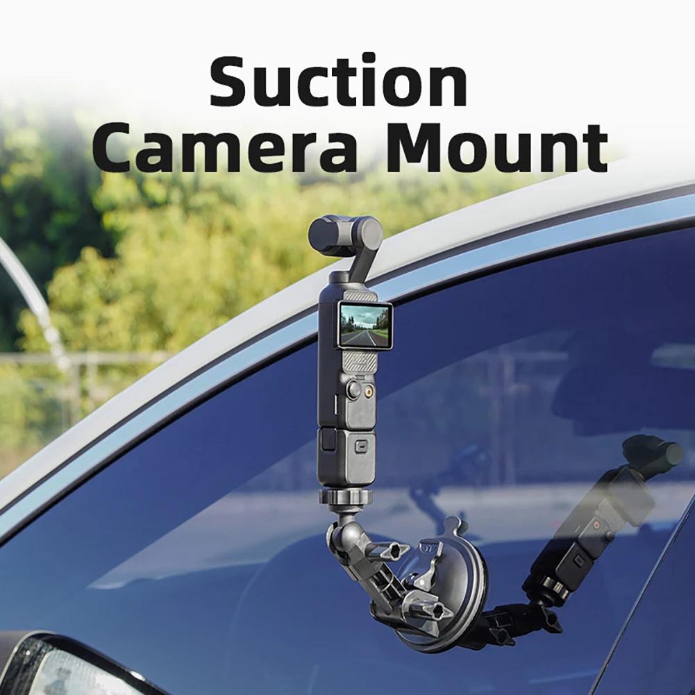 For DJI OSMO Pocket 3 Camera Car Holder Bar Suction Cup Mount Adapter Gimbal Camera Car Mounted Holder Action Camera Accessor