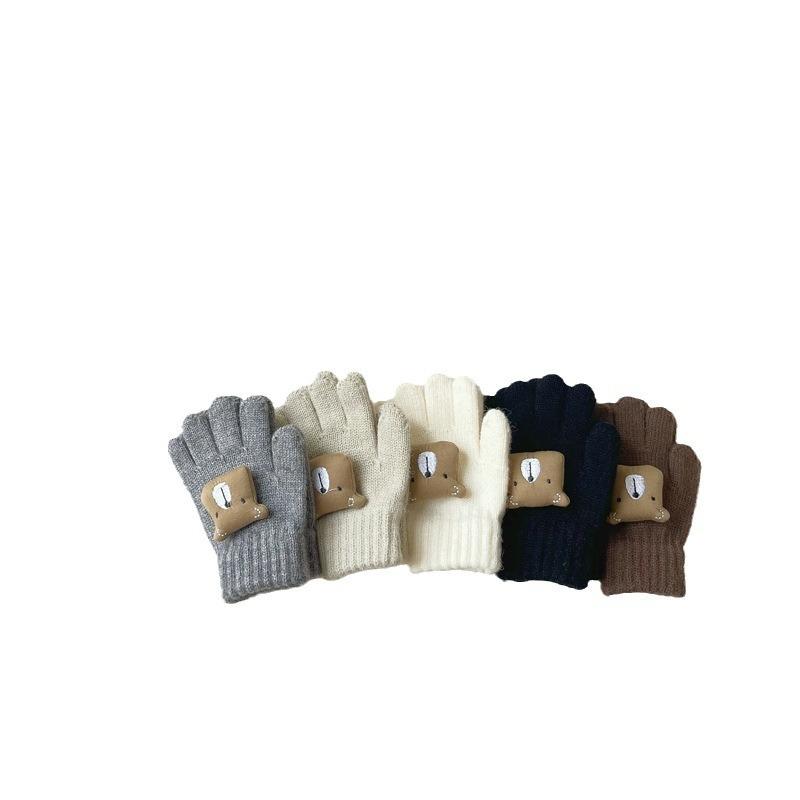 -År gammel~ Vinterhansker for barn søte femfingret varme spedbarnsgutt jente gutt jente baby