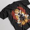 2026summer My Hero Academia Single Black T-shirt Hawks Red Wing Anime Print Oversized Cotton Tee For Global Superhero Manga Fans