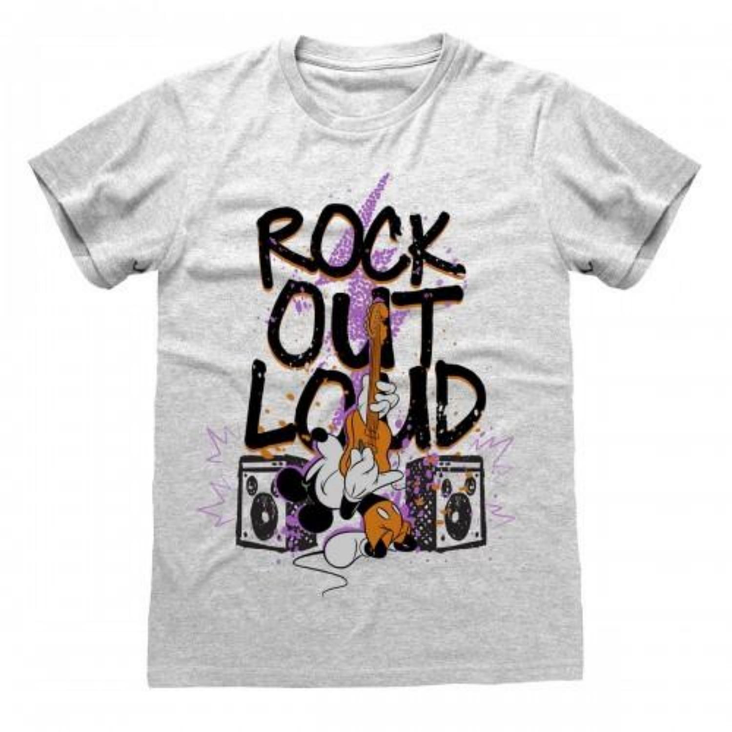 Disney Unisex Adult Rock Out Loud Mickey T-Shirt XXXXL