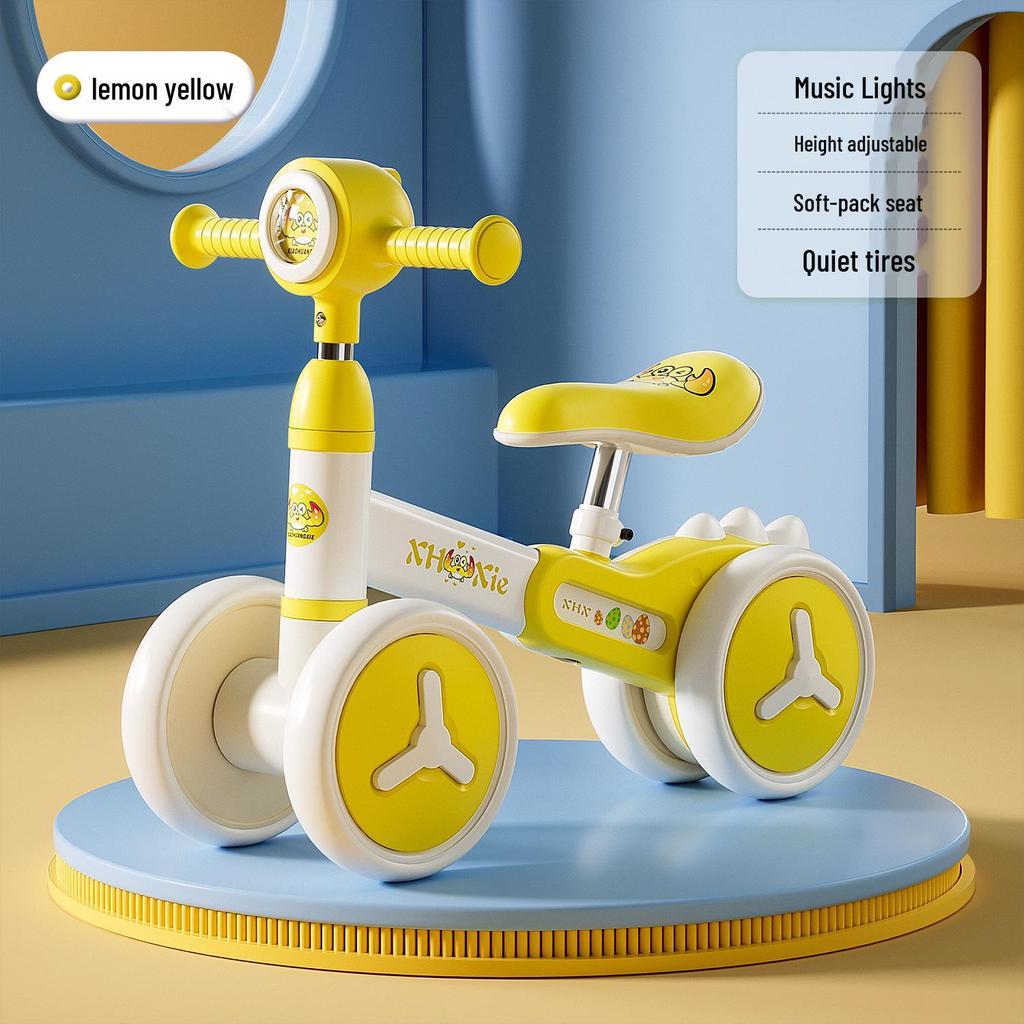 Verstelbare Loopfiets voor Leeftijden 1-4, Zonder Pedalen, Zacht Zadel, Baby Glijder