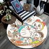 Doraemon Round Area Rug,Carpet Rug for Living Room Bedroom Sofa Playroom Decor,Non-slip Floor Mat