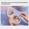 PU Jewelry Box with Mirror Necklace Ring Holder Earrings Ear Studs Organizer Gift Packaging Case Travel Business