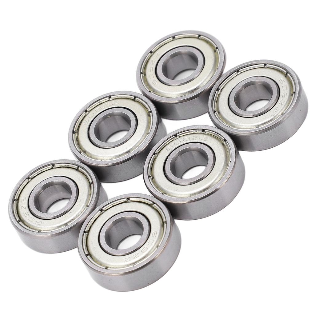 8PCS 608 Roller Skate Bearings Speed Smoothly Low Friction Bearings Skate Board Carbon Steel Roller Bearings