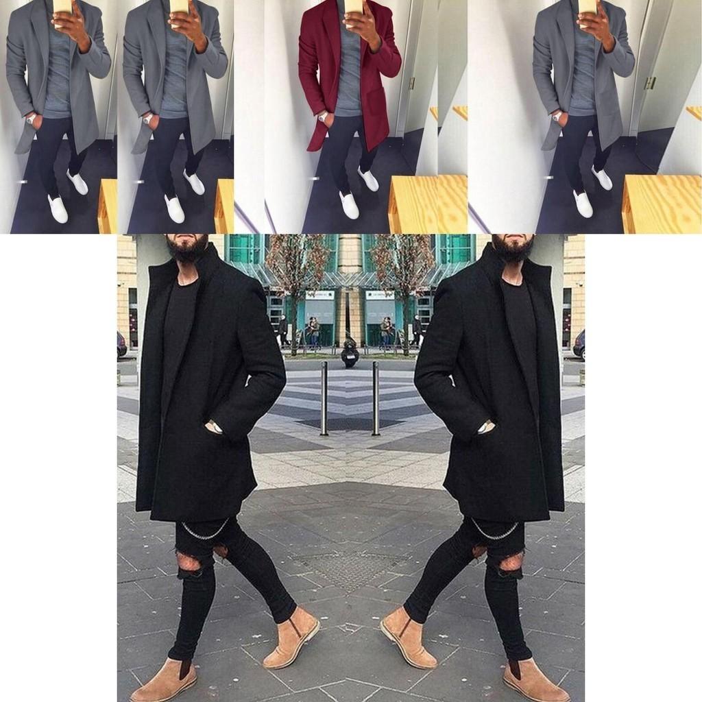Men's Winter Warm Slim Trench Coat Cardigan For Stylish Formal Outfits