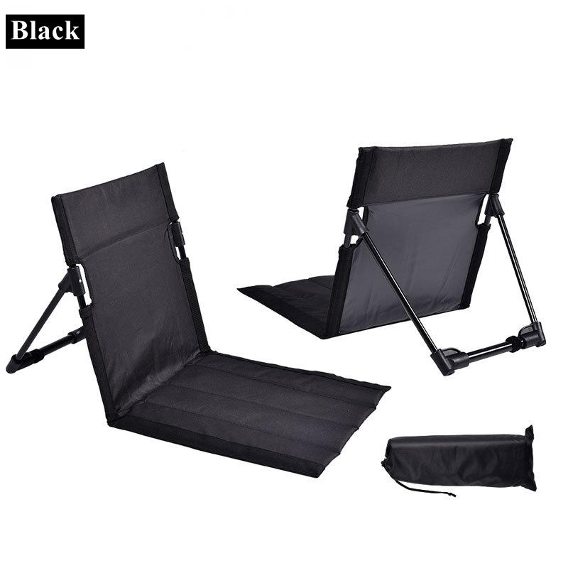 

Aluminum Alloy Foldable Camping Chair Portable Folding Beach Chair Camping Use - Lightweight Outdoor Lounge Chair with Backrest чёрный