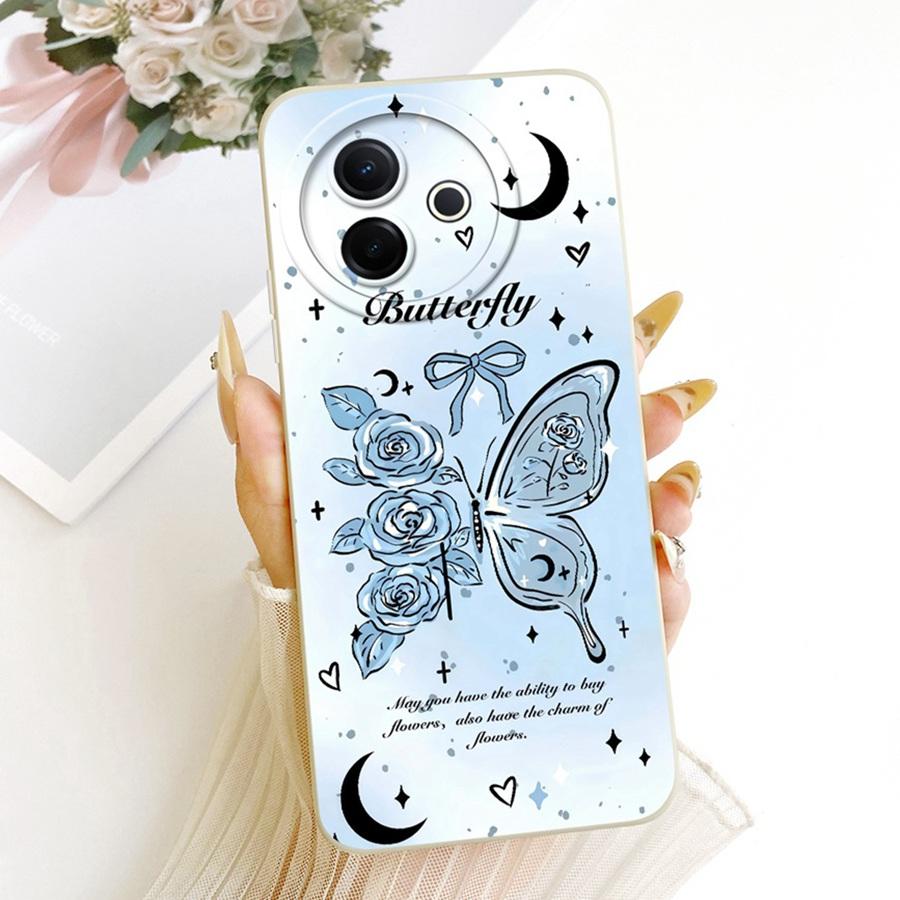 For Vivo Y39 Y300i 5G Phone Case Cute Rabbit Liquid Soft Silicone Bumber Shell For VivoY300i V2444A Capa Y 39 5G Back Cover