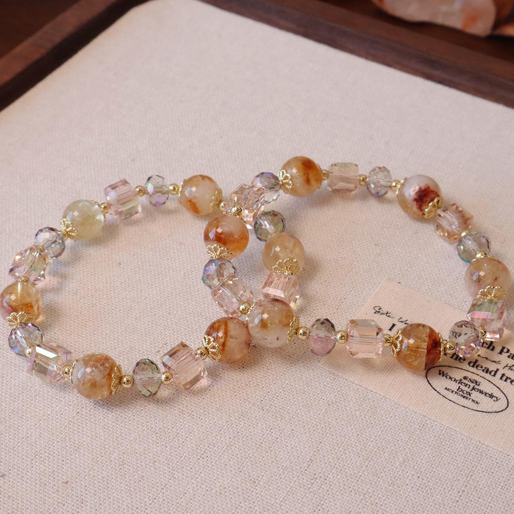 Natural crystal bracelet strawberry crystal bracelet Bangles Women Fashion Jewelry accessories Gift