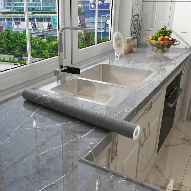 Kitchen and living room decoration wallpaper waterproof and oil resistant 0.4m wide PVC sticker