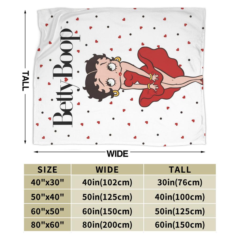 B-Bettys Boops Merch Blanket Super Soft Warm  Throw Blankets for Bed 50x60 Inches Multi-size Bedding Throws