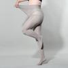 6D thin horse oil black stockings bright sexy smooth open crotch pantyhose plus crotch plus size 150kg