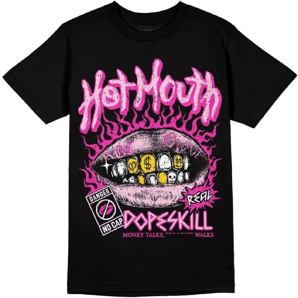 DopeSkill Graphic Tee BOGO Streetwear Hip Hop Hypebeast Unisex T-Shirt Sneaker Colour Matching Shirts Rapper Mouth XXXXXL чёрный
