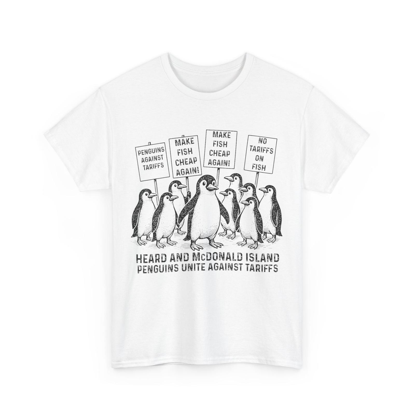 Penguins Against Tariffs Heard Island Penguin Resist Men Funny Shirt S