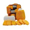 9-piece car wash and cleaning set, including a chenille car wash glove, a wax applicator, a wheel brush and a car detailing tool set