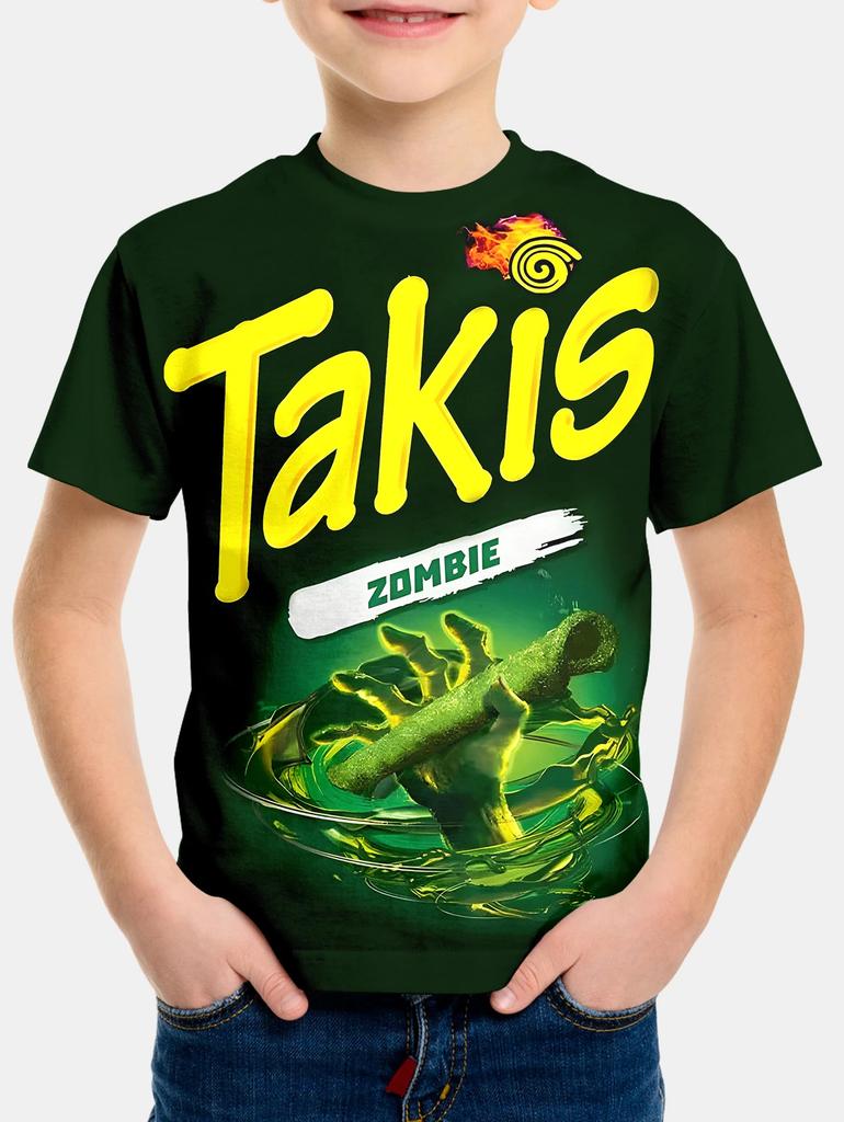 Divertente Creativo Patatine Stampa 3D Takis Personalizzato Moda Bambini Maglietta Girocollo Manica Corta Ragazzi Ragazze Bambini Top Casual
