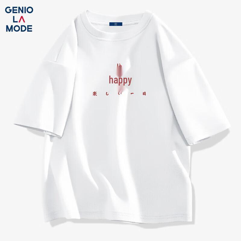 Мужская хлопковая футболка свободного кроя в японском стиле GENIOLAMODE M