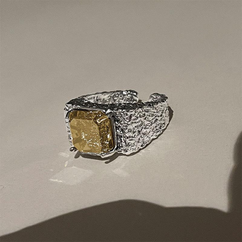 

Серебряное кольцо 925 пробы, стерлинговое, открытое, регулируемое, стильный геометрический дизайн, для женщин