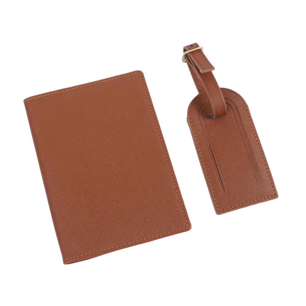 Free Customizable Name Passport Cover And Luggage Tags Set Lightweight Travel Accessories - Passport Holder And Suitcase Tag