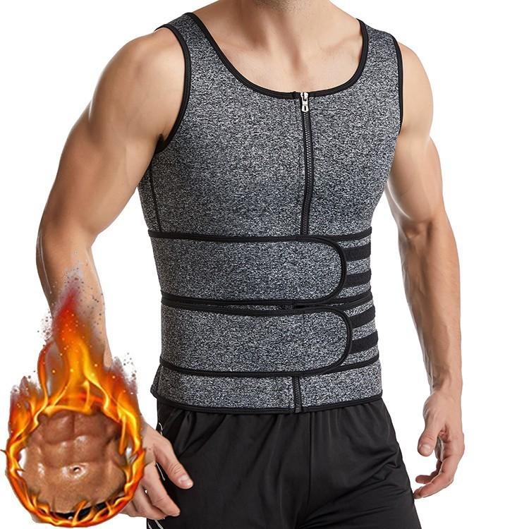 Herren Plus Size Sport Formwäsche Tanktop Taillenformer Korsett Design Schweißableitend Schlankmachend Fitness Körperformendes Top