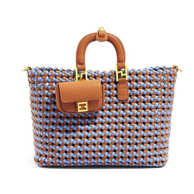 Estivo Casual, Versatile Borsa a Mano Tote di Grande Capacità, Borsa Intrecciata a Mano, Semplice Set da Tre Pezzi, Borsa a Spalla Singola Crossbody