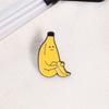 Sitting Banana Brooch Unique Cartoon Character Pin For Casual Wear And Fun Expression